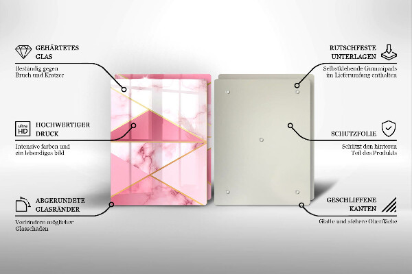 De vidrio templado Mármol geométrico