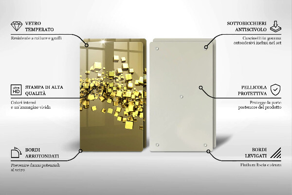 De vidrio templado Geometría 3d abstracta