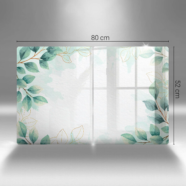 De vidrio templado Hojas pintadas