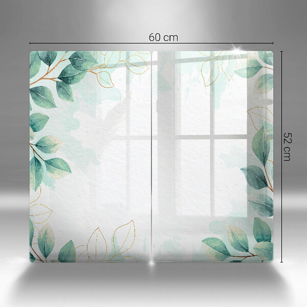 De vidrio templado Hojas pintadas