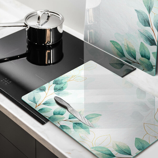 De vidrio templado Hojas pintadas