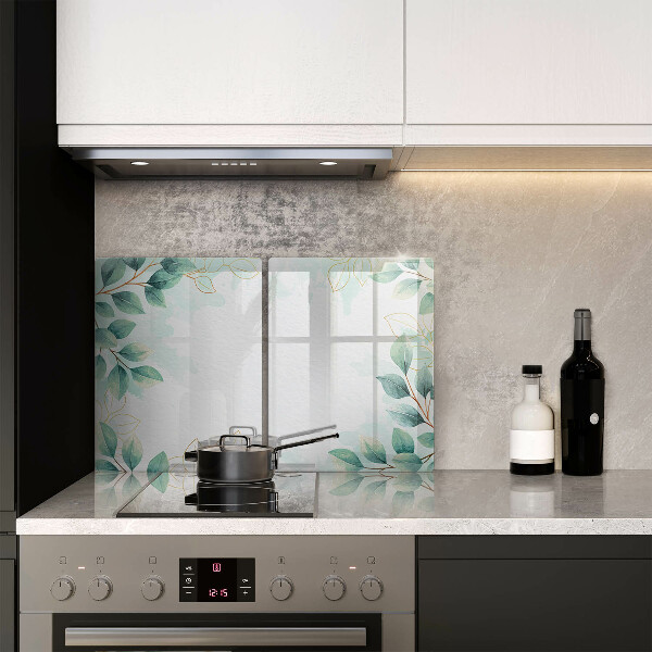 De vidrio templado Hojas pintadas