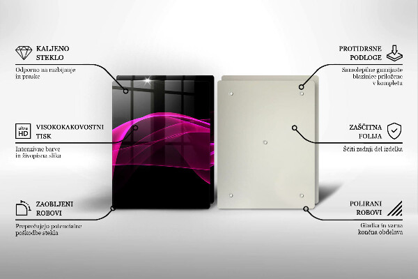 De vidrio templado Abstracción rosa