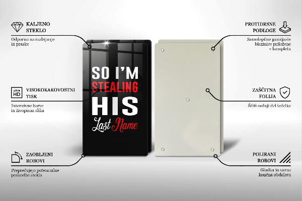 De vidrio templado Inscripción frase patrón