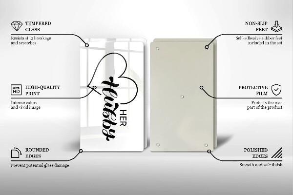 De vidrio templado Inscripción frase patrón