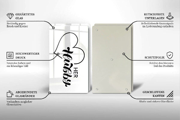 De vidrio templado Inscripción frase patrón