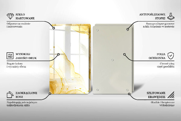 De vidrio templado Abstracción dorada