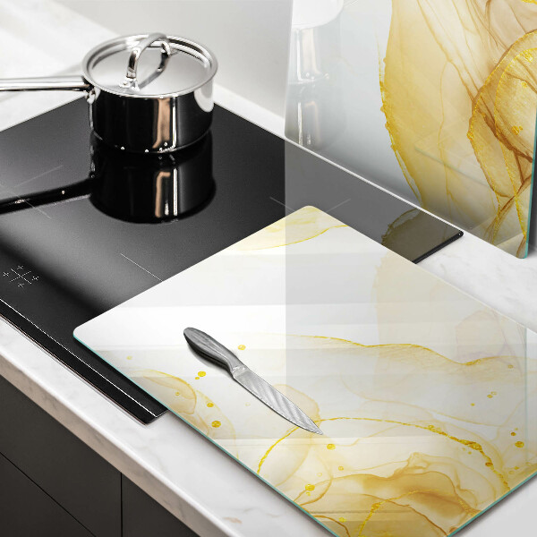 De vidrio templado Abstracción dorada