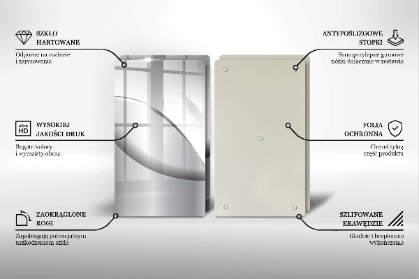 De vidrio templado Diseño de líneas abstractas