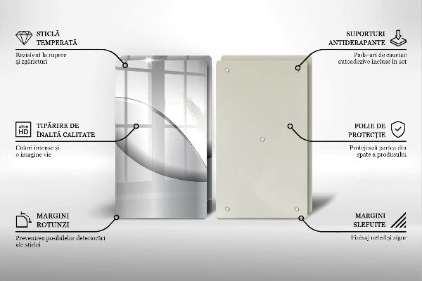 De vidrio templado Diseño de líneas abstractas