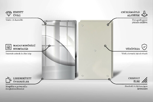 De vidrio templado Diseño de líneas abstractas