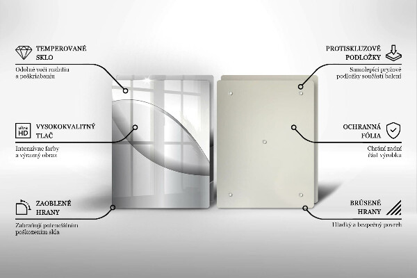De vidrio templado Diseño de líneas abstractas