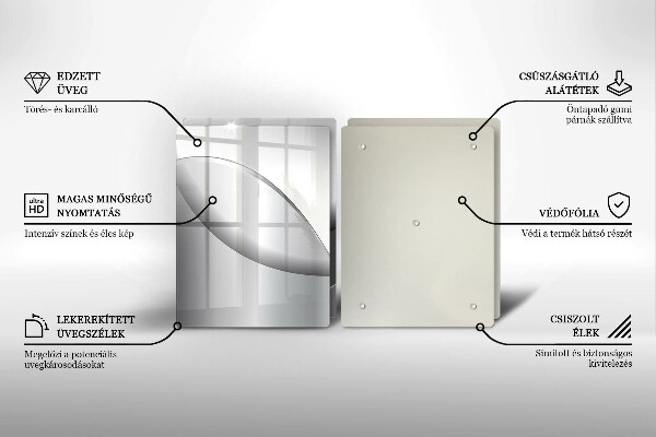 De vidrio templado Diseño de líneas abstractas
