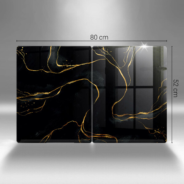 De vidrio templado Mármol negro