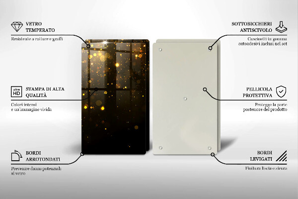 De vidrio templado Brillo dorado