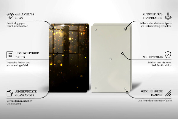 De vidrio templado Brillo dorado