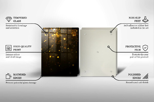 De vidrio templado Brillo dorado