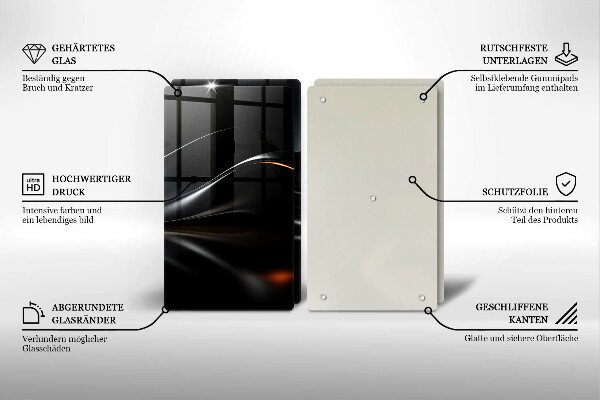 De vidrio templado Diseño abstracto 3d