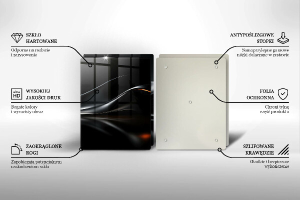 De vidrio templado Diseño abstracto 3d