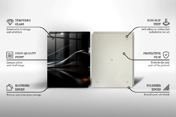 De vidrio templado Diseño abstracto 3d