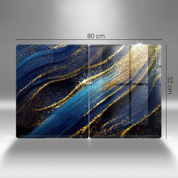 De vidrio templado Abstracción azul marino