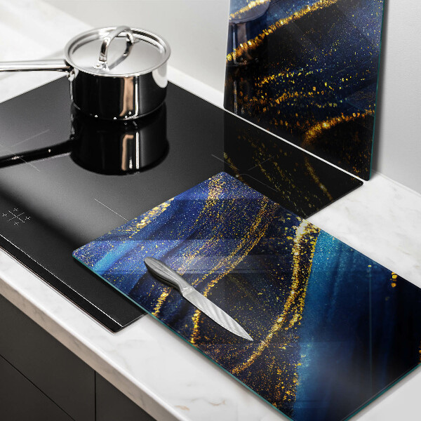 De vidrio templado Abstracción azul marino