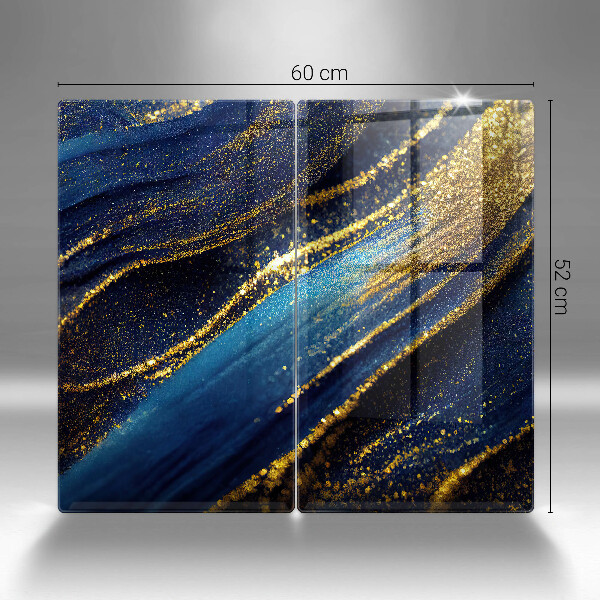 De vidrio templado Abstracción azul marino