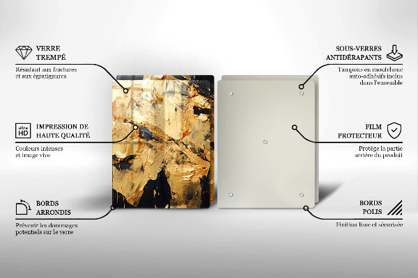 De vidrio templado Textura de pintura elegante