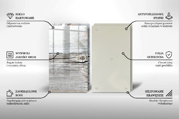 De vidrio templado Estructura de madera brillante