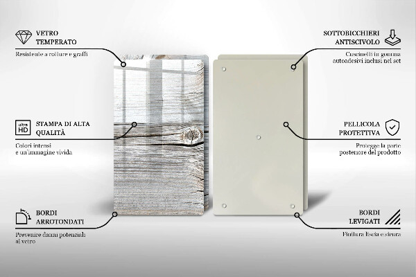 De vidrio templado Estructura de madera brillante