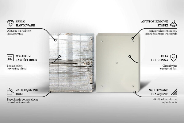 De vidrio templado Estructura de madera brillante