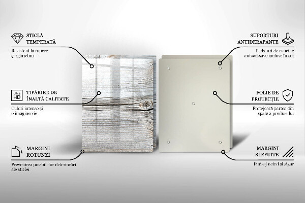 De vidrio templado Estructura de madera brillante