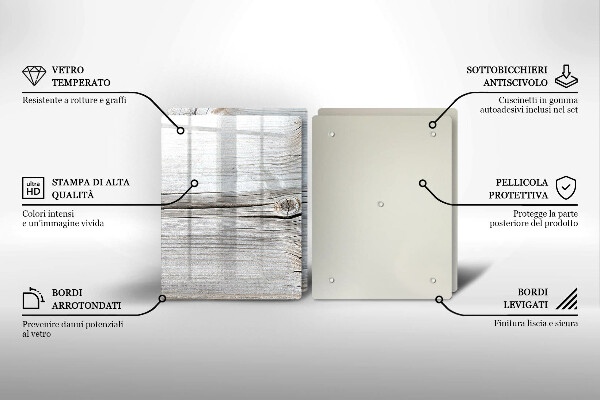 De vidrio templado Estructura de madera brillante