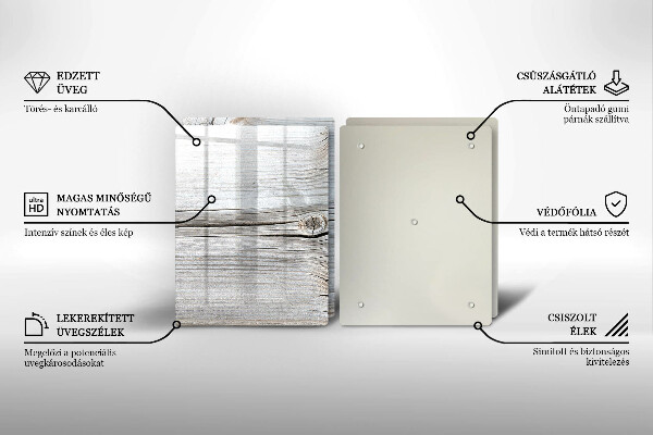 De vidrio templado Estructura de madera brillante