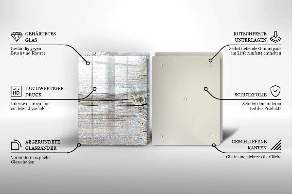 De vidrio templado Estructura de madera brillante