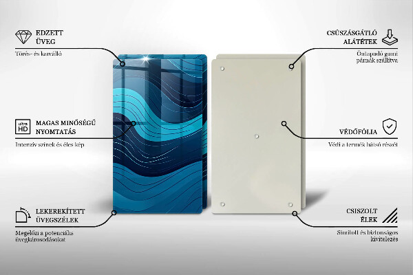 De vidrio templado Ondas abstractas