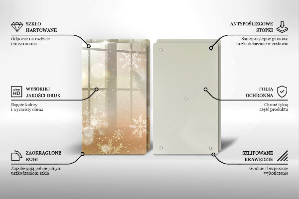 De vidrio templado Copos de nieve