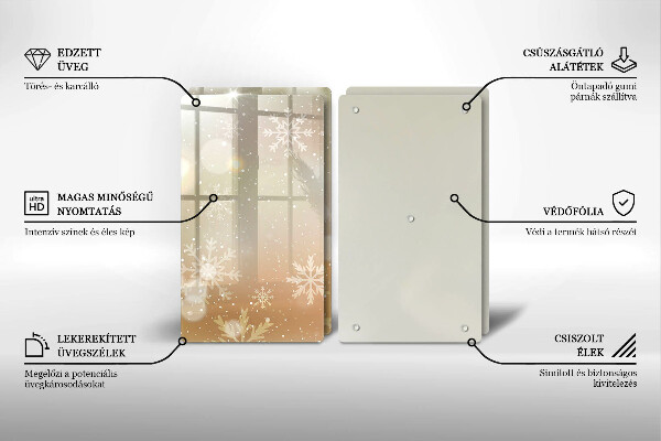 De vidrio templado Copos de nieve