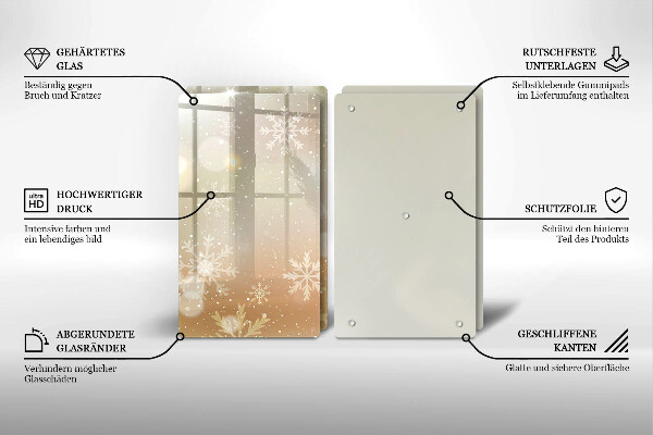 De vidrio templado Copos de nieve