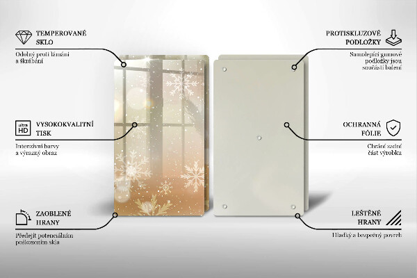 De vidrio templado Copos de nieve