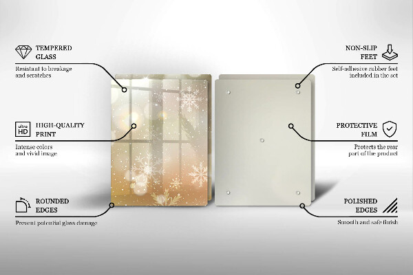 De vidrio templado Copos de nieve