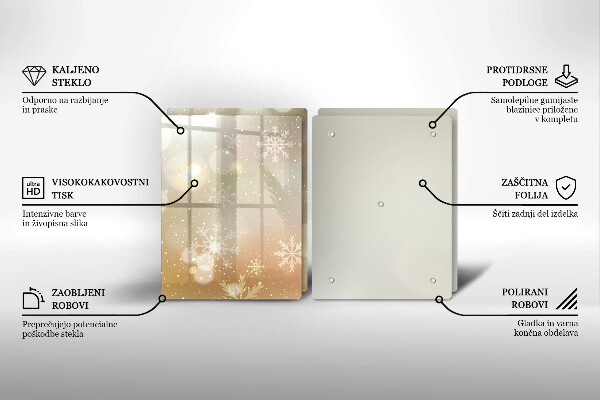 De vidrio templado Copos de nieve