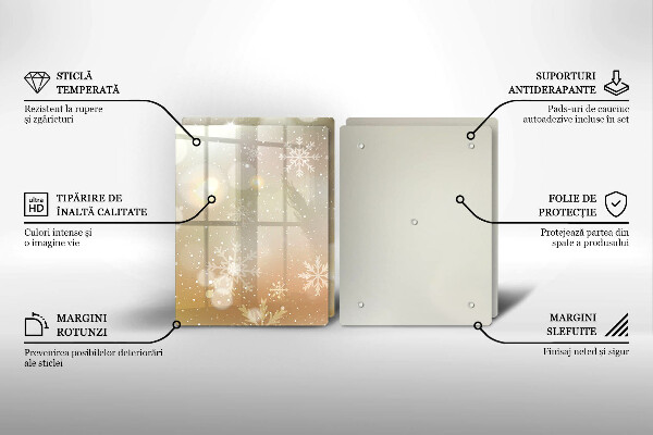 De vidrio templado Copos de nieve