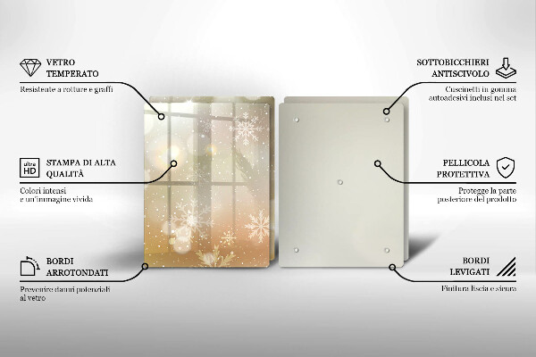 De vidrio templado Copos de nieve