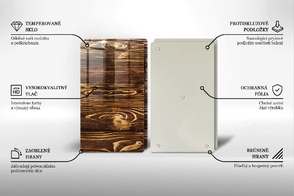 De vidrio templado Textura de madera