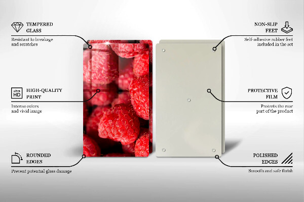 De vidrio templado Fruta de frambuesa