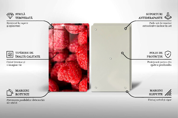 De vidrio templado Fruta de frambuesa