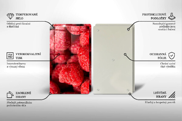 De vidrio templado Fruta de frambuesa