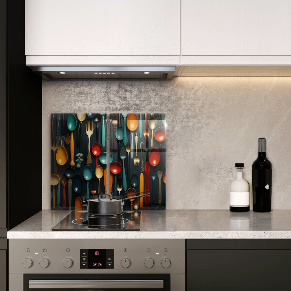 De vidrio templado Cucharas y tenedores de colores