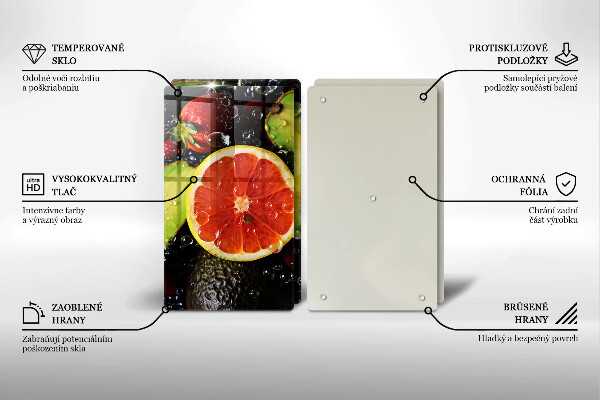 De vidrio templado Frutas y vegetales